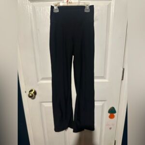 Abercrombie & Fitch Black Flare Leggings with Front Slit